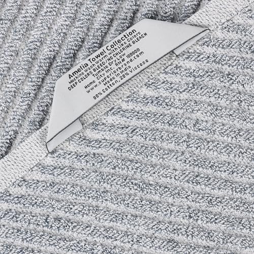 Superior Amelia Denim Blue Towel Set of 6