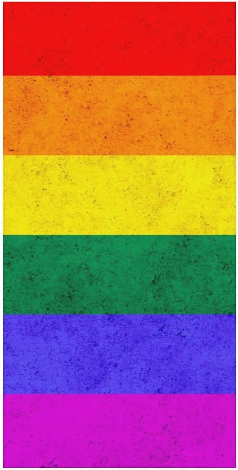 4SEE Oversize Rainbow Flag Beach Towel for Travel Pool