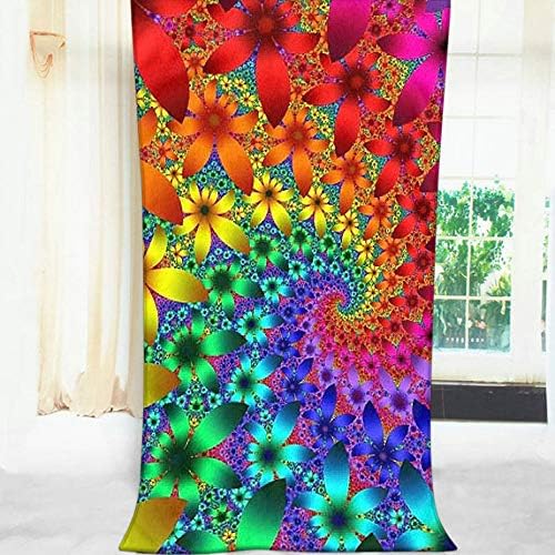 Moslion Rainbow Spiral Bath Towel 64x32 Inches