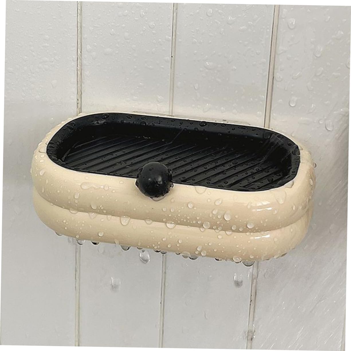 Amosfun Dual Drain Soap Dish Holder for Wall