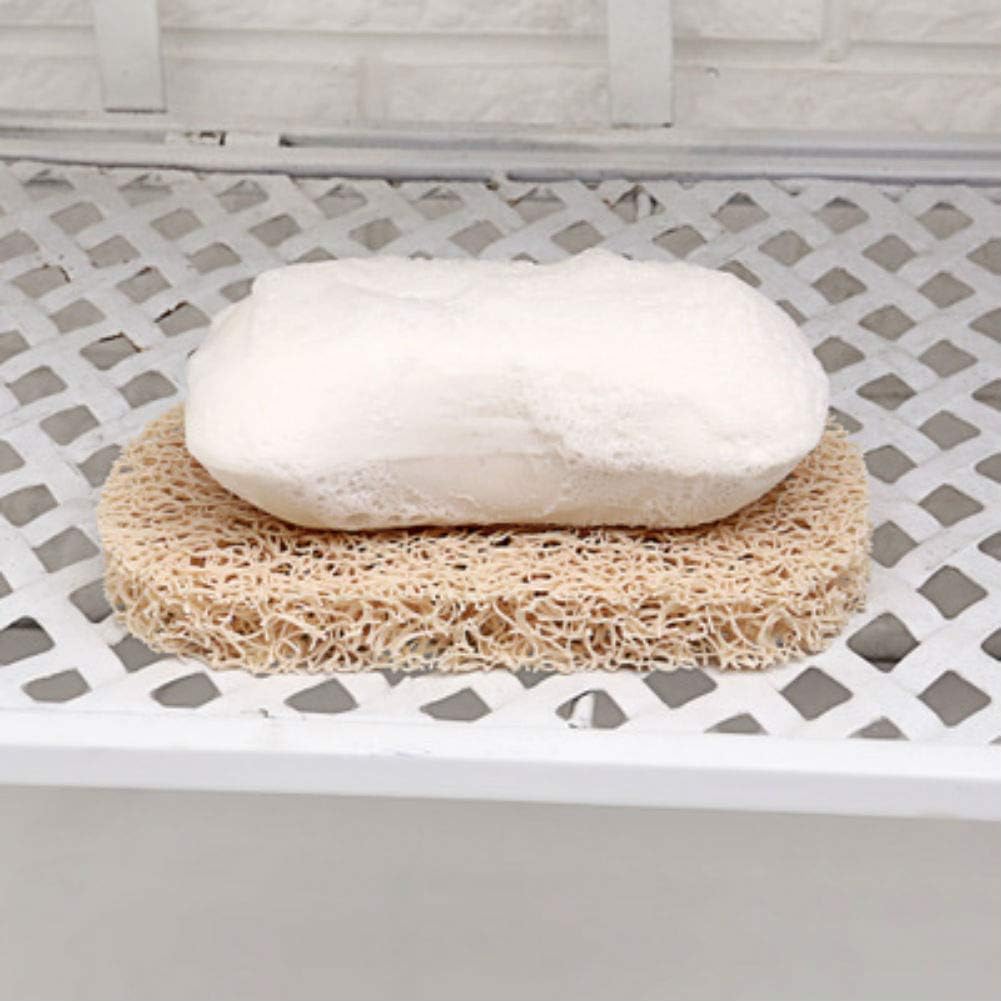 AKOAK 4 Count Beige Non-Slip Soap Trays for Bathroom Use