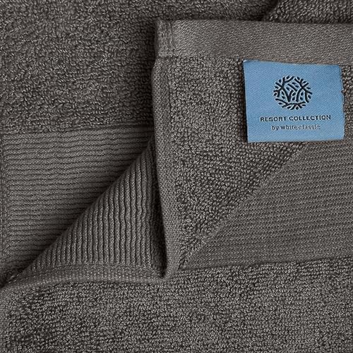 White Classic Resort Collection Soft Bath Towels
