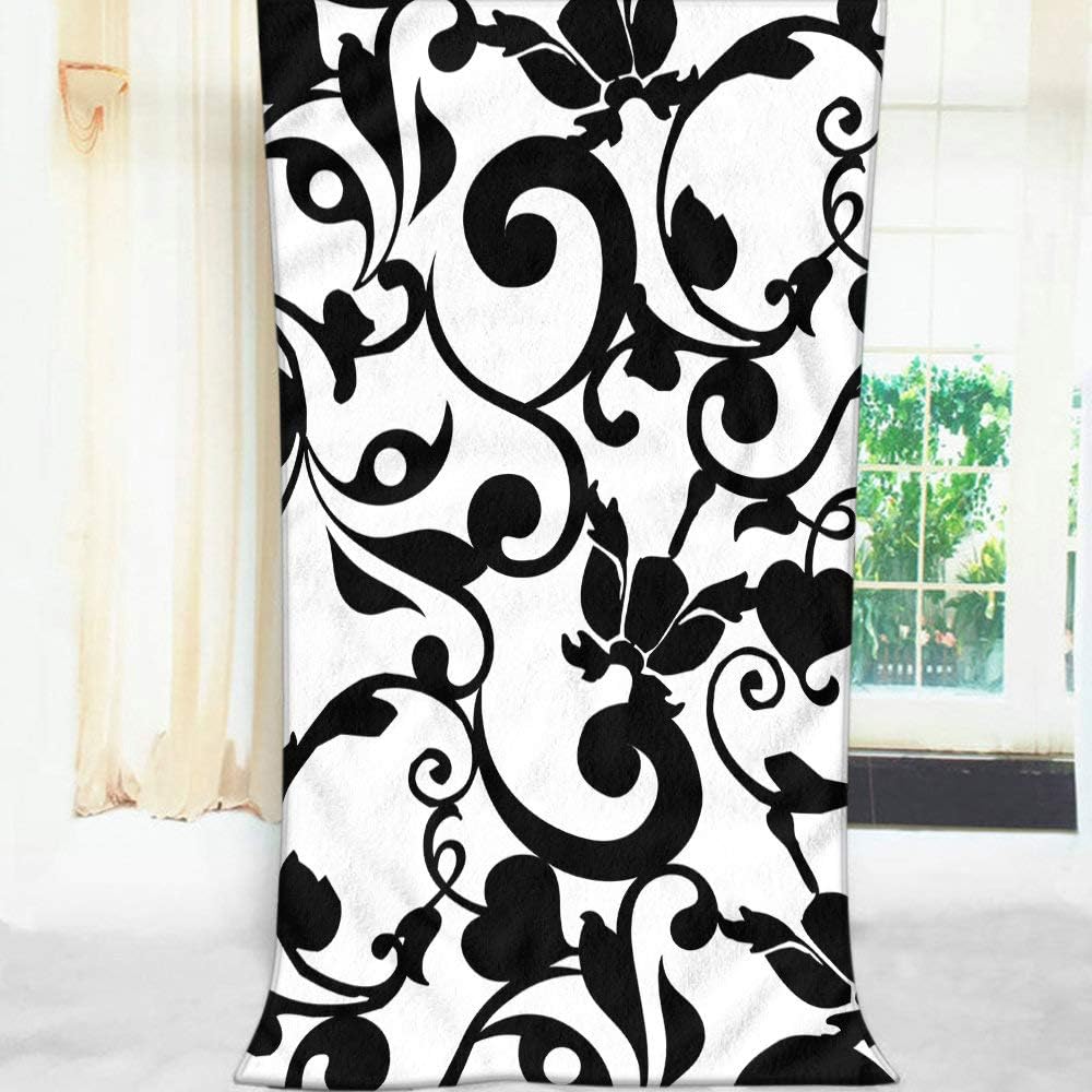 Comfy Bath Towels Damask Pattern 64x32 Inches 1