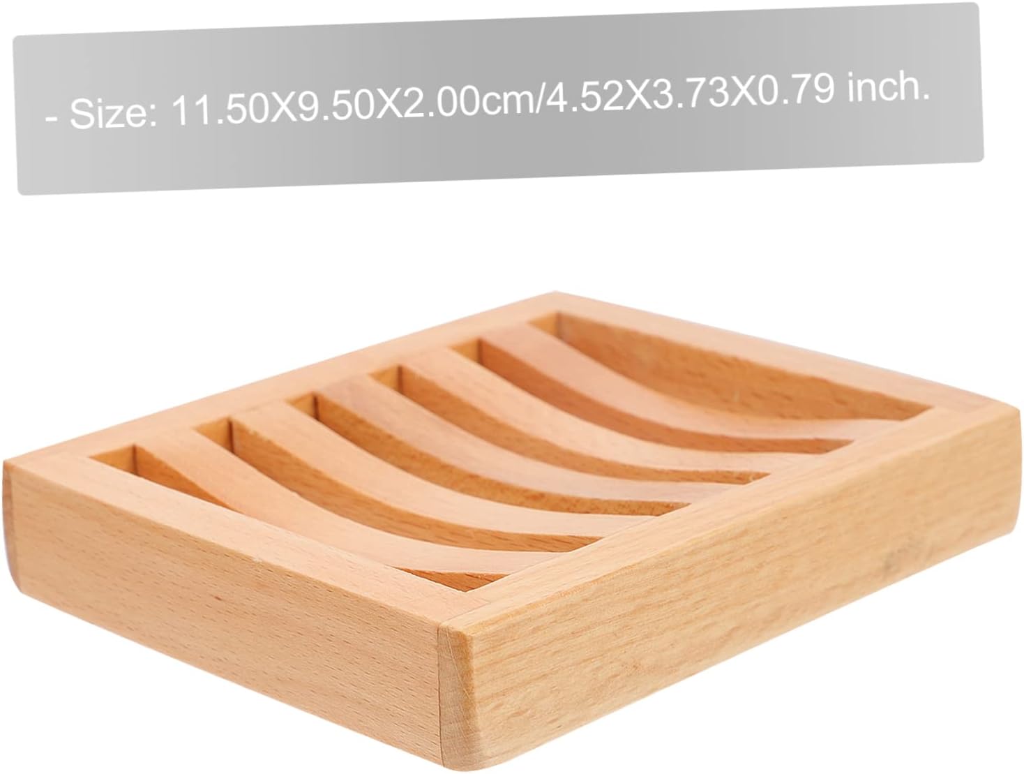 LIFKOME Simple Beech Soap Dish with Drainage