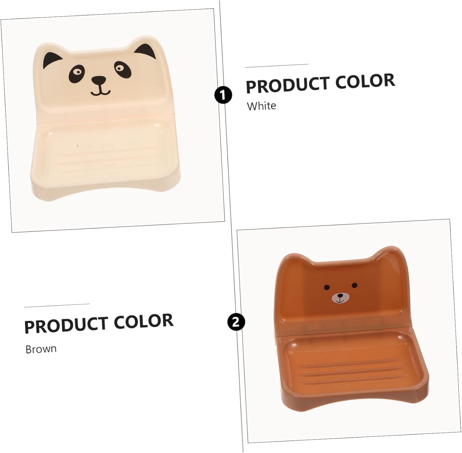 Ciieeo Cartoon Bear Soap Rack 4 Non-Slip Waterproof Holder