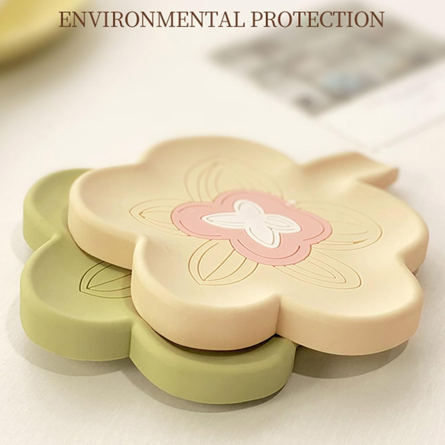 Loyliawa Soap Dish with Flower Shape Drainage