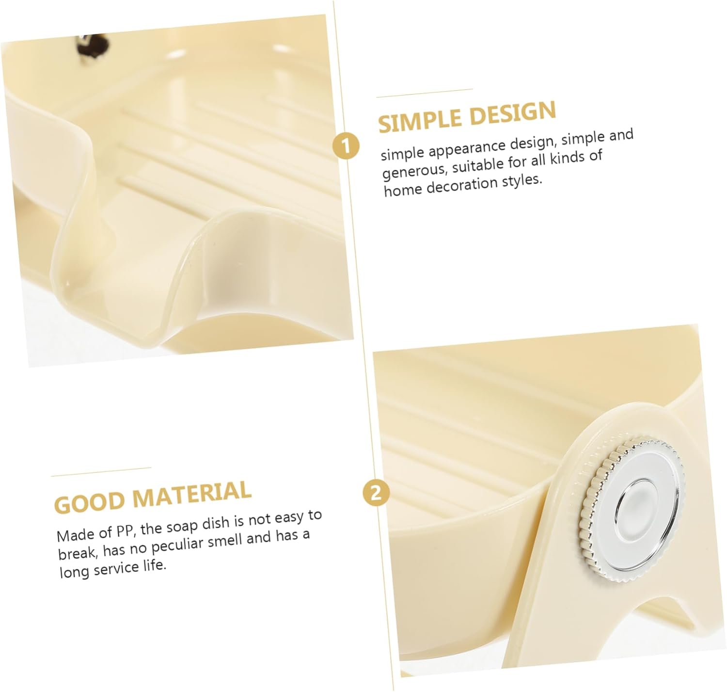 Alipis Self Draining Soap Dish for Bathroom and Kitchen 1