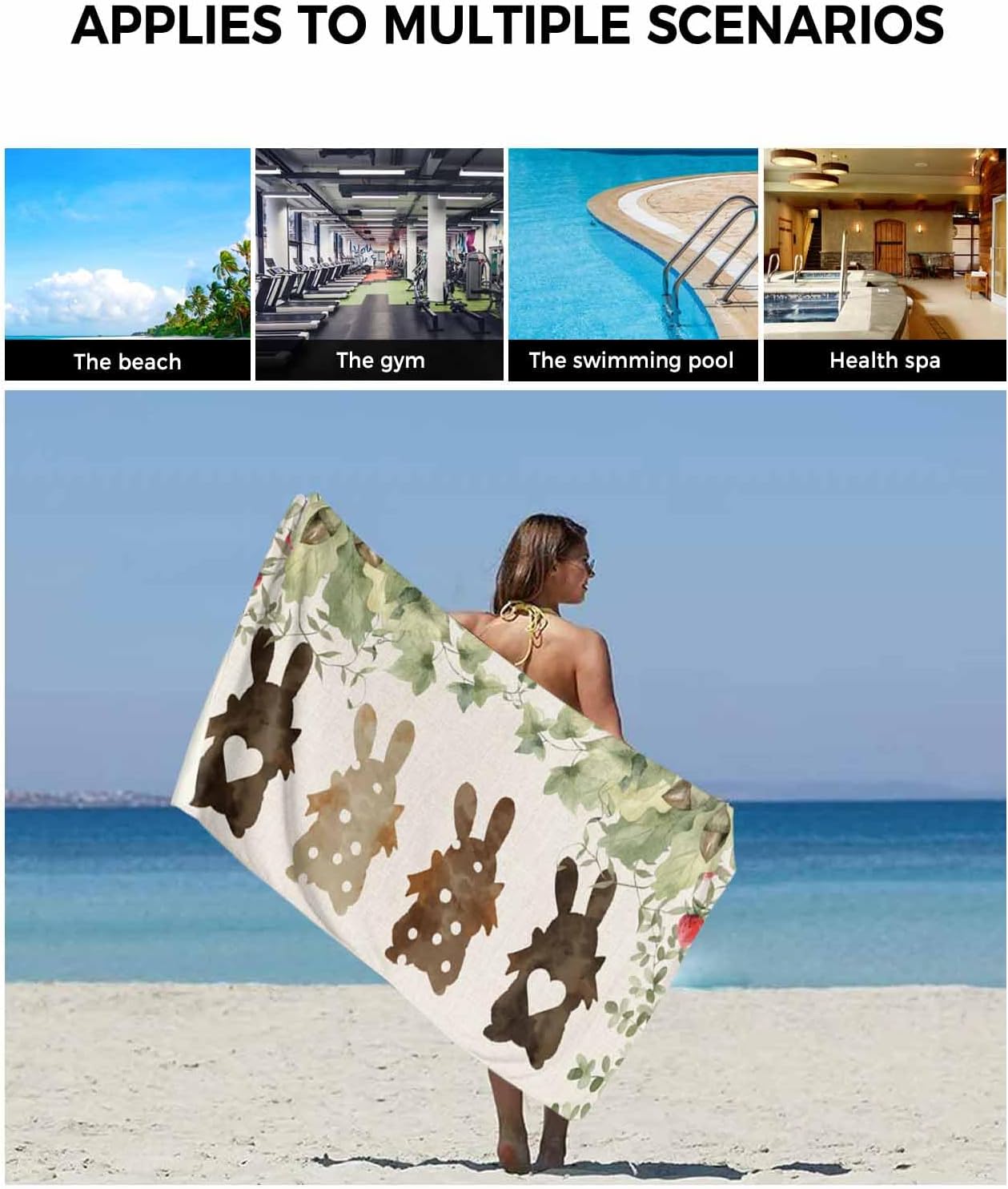 ZOE GARDEN Easter Bunny Towel Set 3-PC