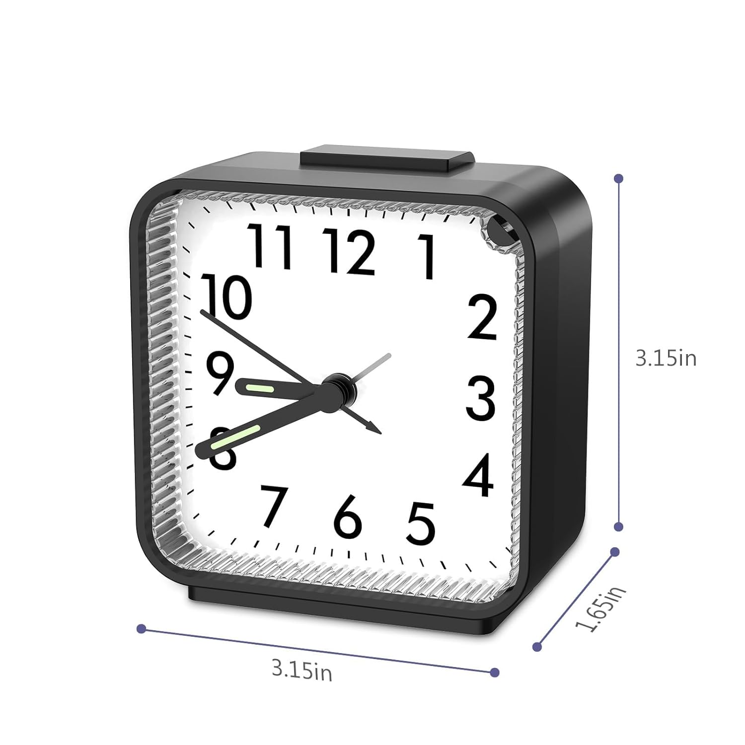 OQIMAX Quiet Alarm Clock with Night Light and Snooze Function