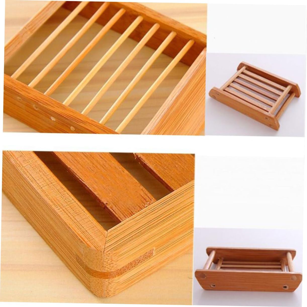 DECHOUS Wooden Soap Tray for Bathroom Drainage