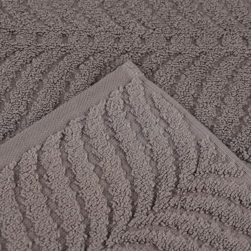 Superior Cotton Chevron 6-Piece Towel Set in Charcoal 1