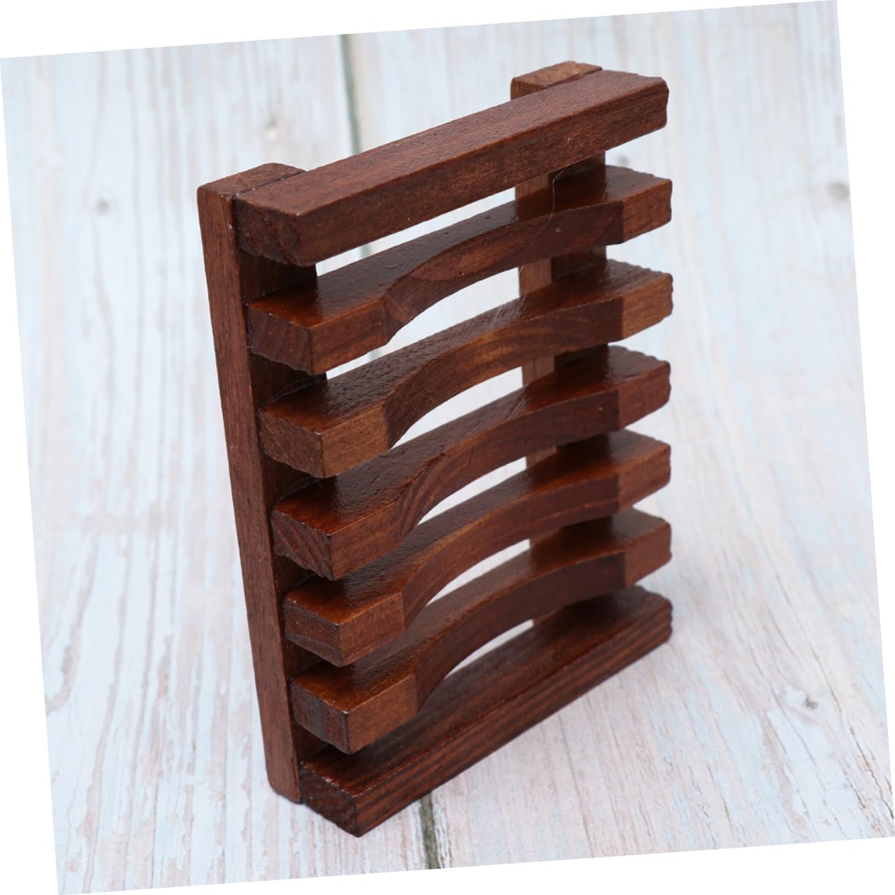 Set of 2 Handmade Wood Soap Dishes with Anti-Slip Design
