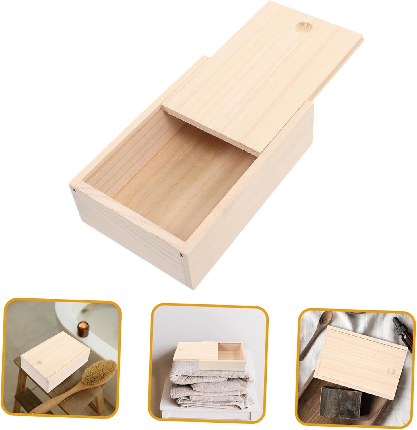 Natural Paulownia Soap Dish Wooden Holder