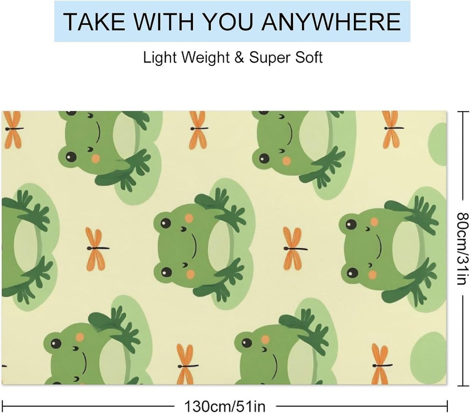 Super Absorbent Soft Pool Bath Towels with Green Frog Design 3 Pack