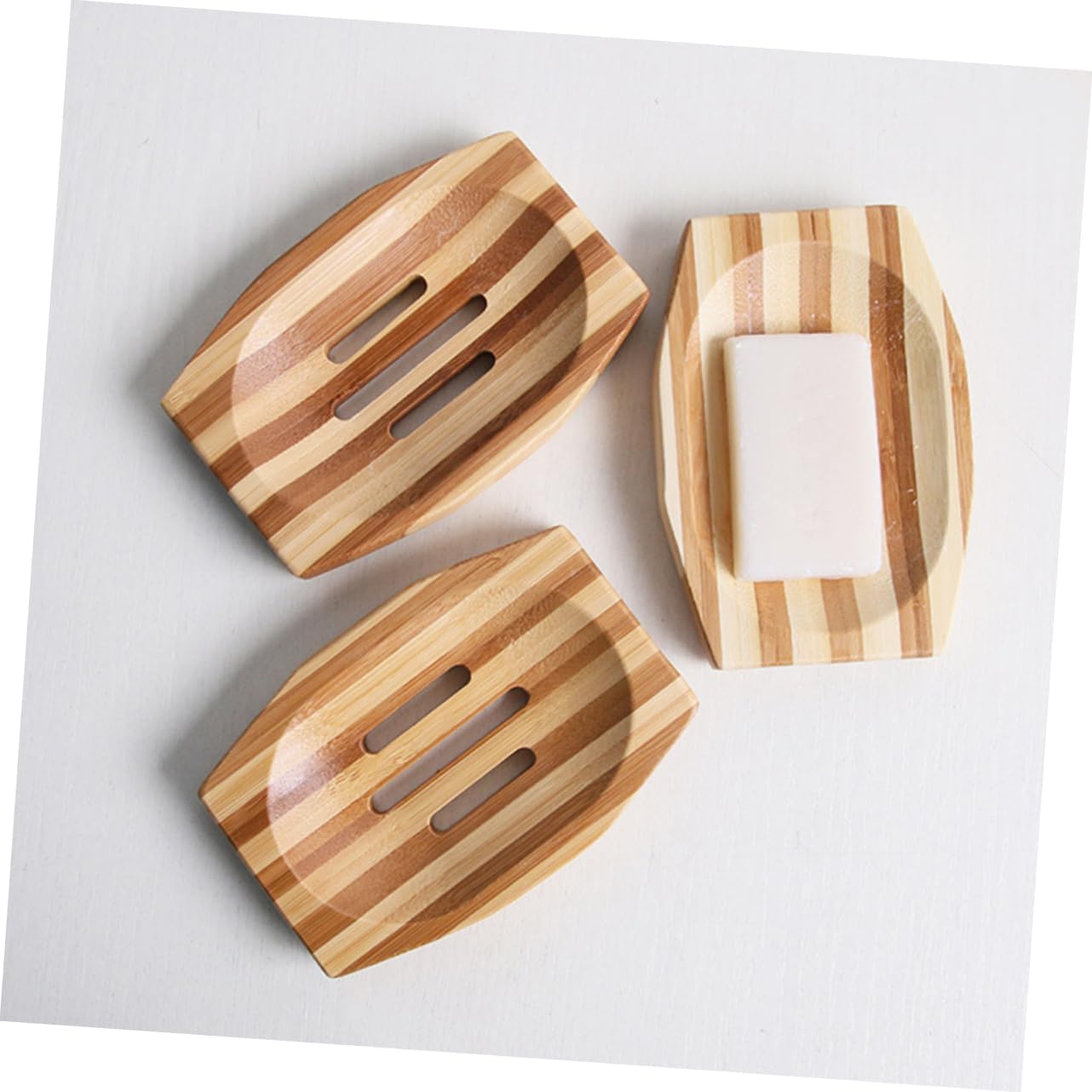 Unomor Natural Bamboo Soap Box Retro Soap Holder