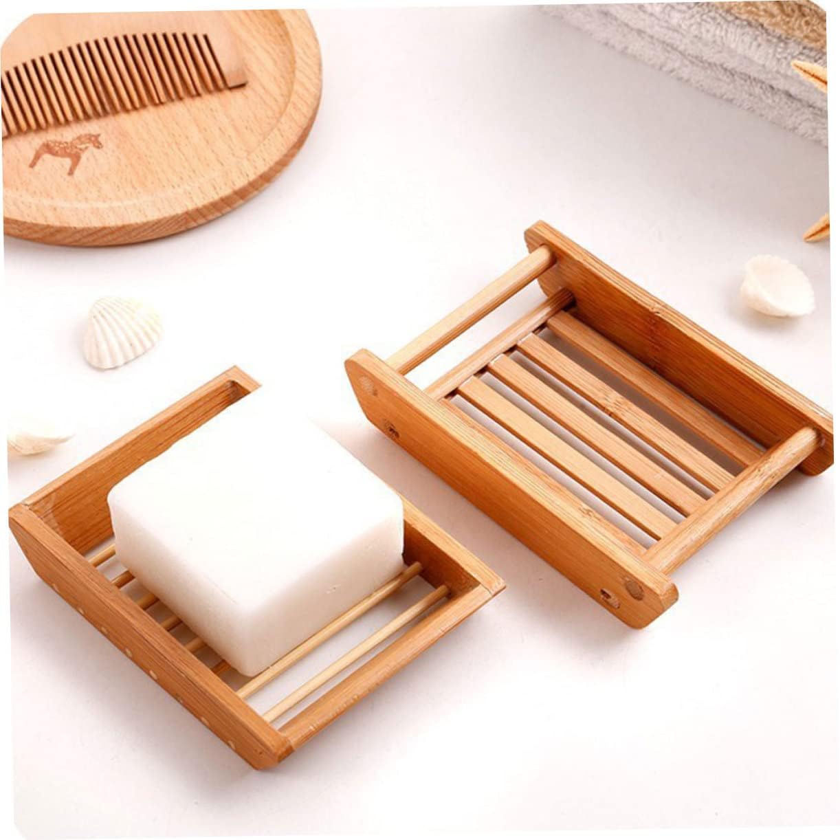 Mobestech Retro Wooden Soap Dish Boat Shape Self Draining