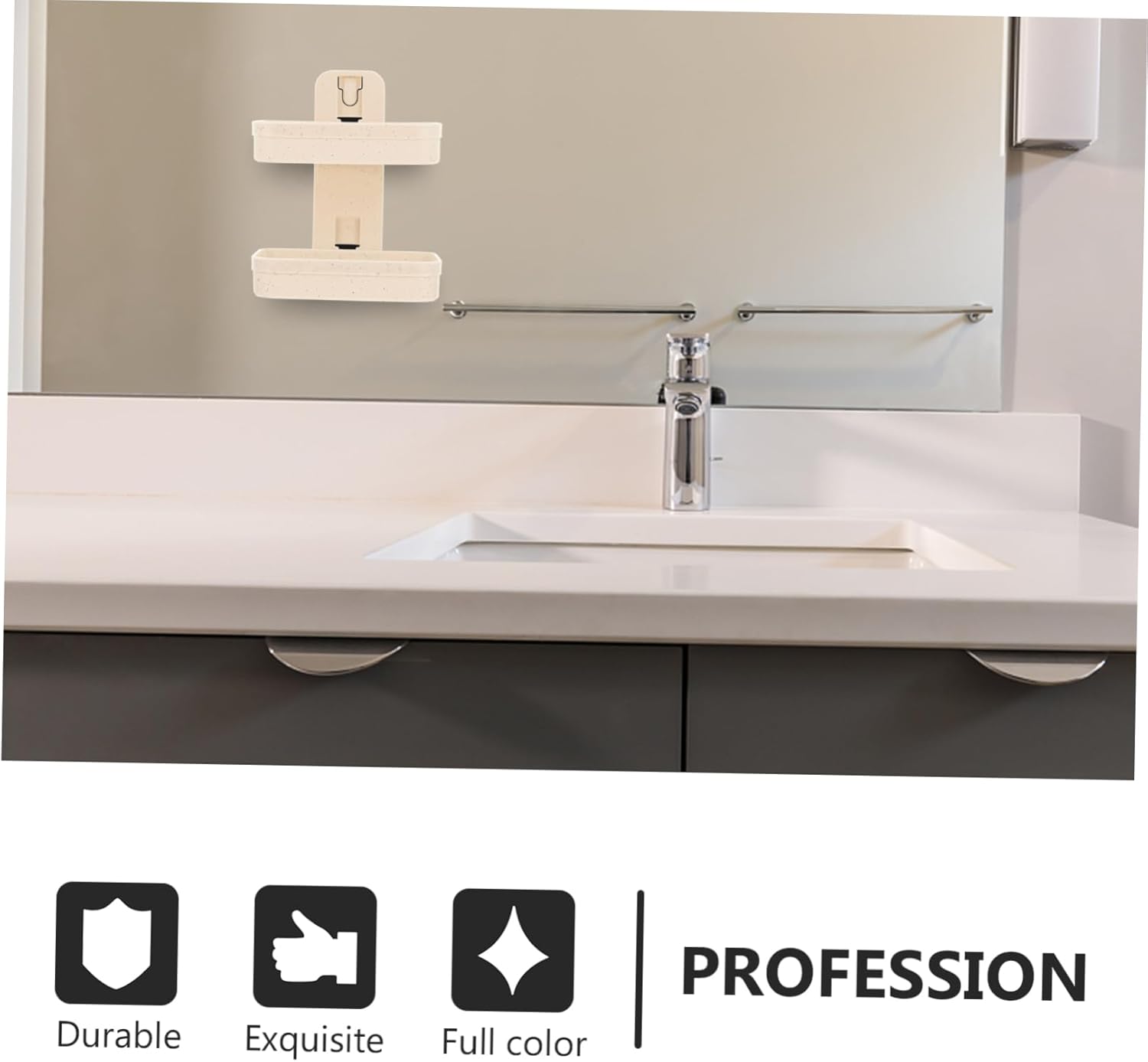 KITANDOVE Adhesive Double Layer Wall Soap Dish