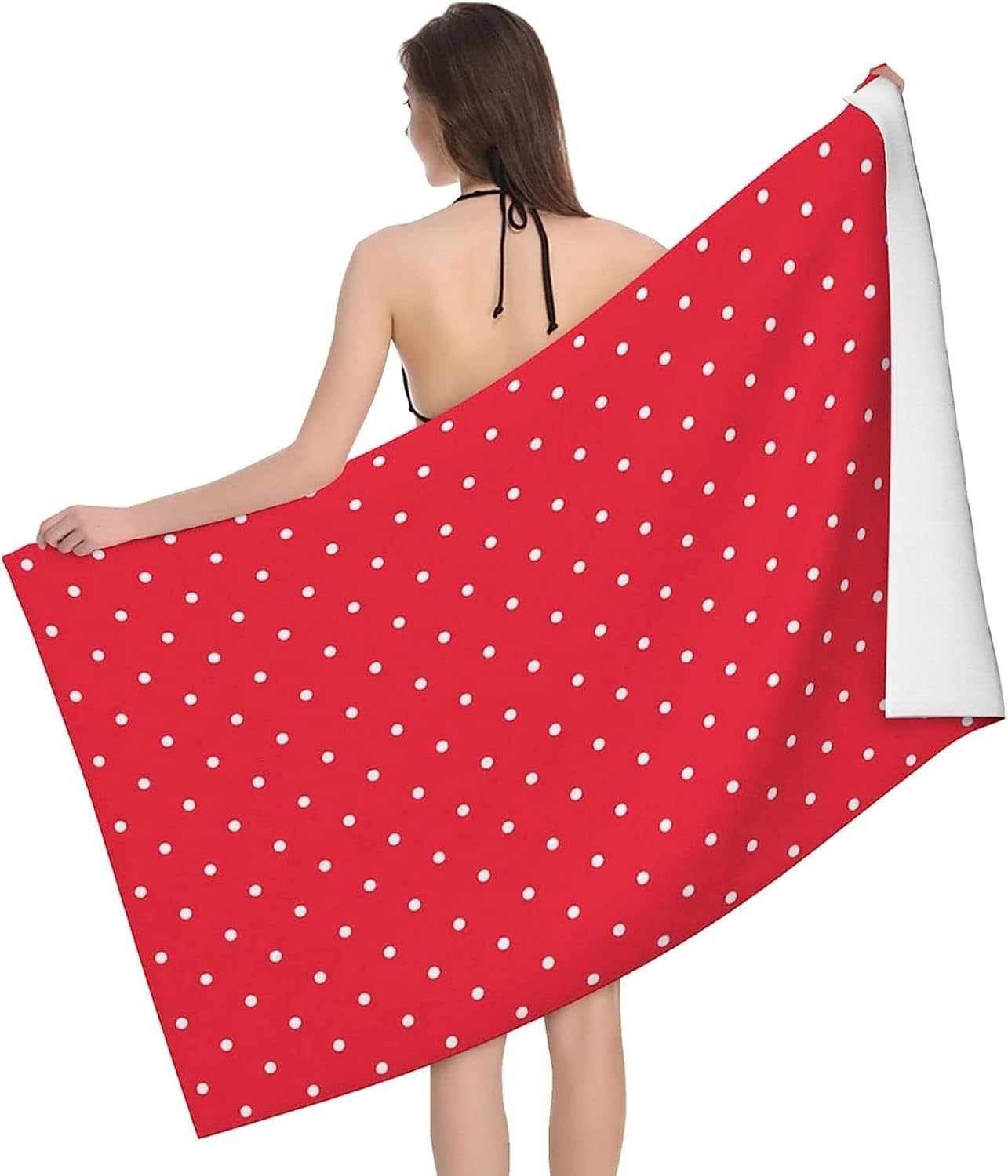 Sxakswol Red Dot Beach Towel 28x60 inch
