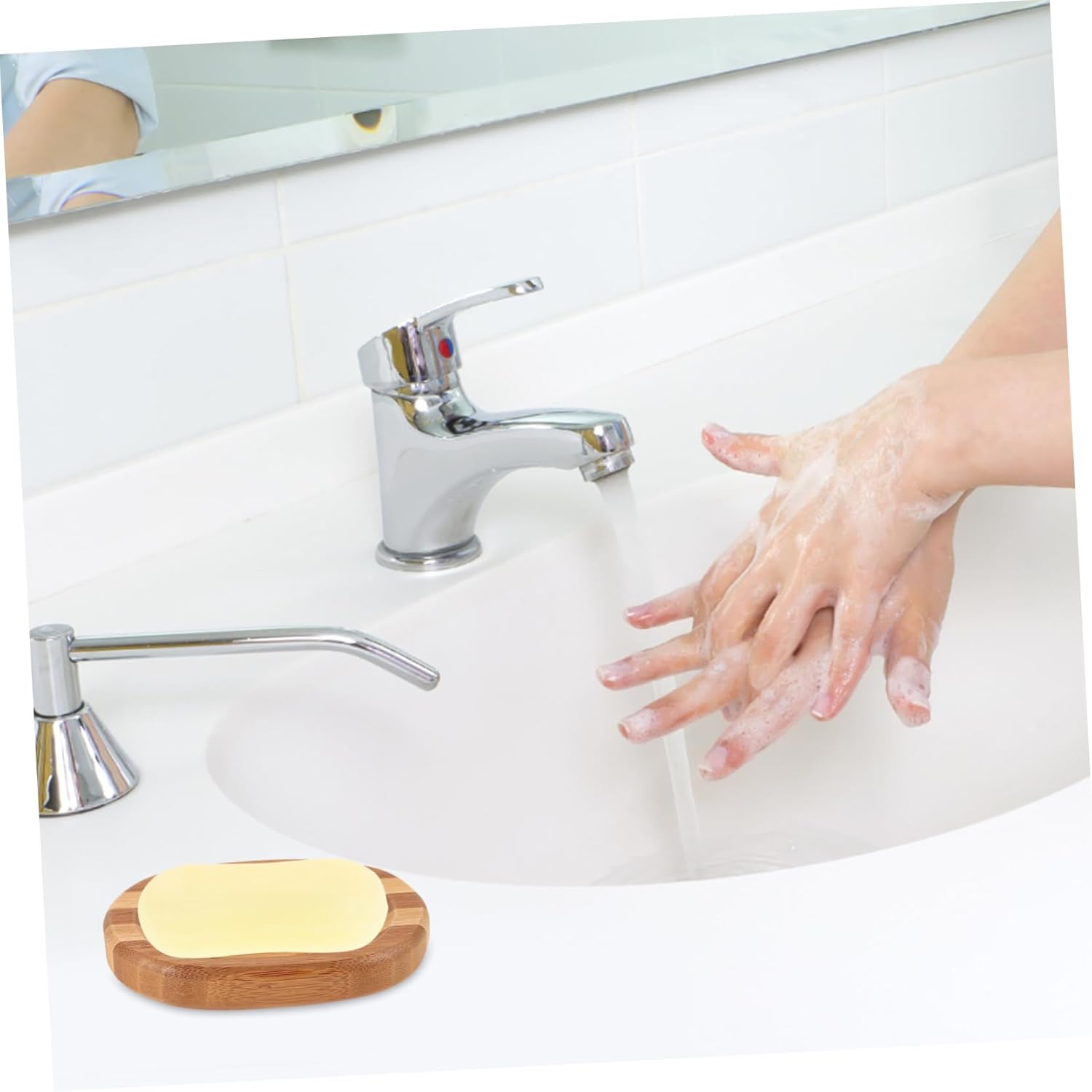 BESTYASH Zebra Pattern Wooden Soap Dish for Bath and Kitchen