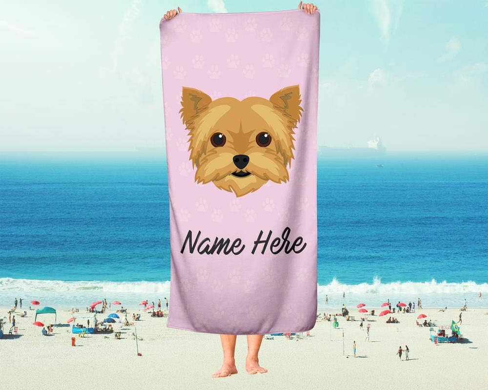 Personalized Yorkie Dog Towel for Kids and Adults