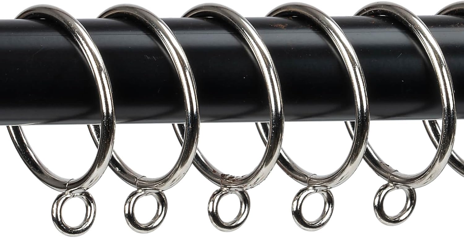 1 Inch Eyelet Curtain Rings 24pc for Pinch Pleat Curtains