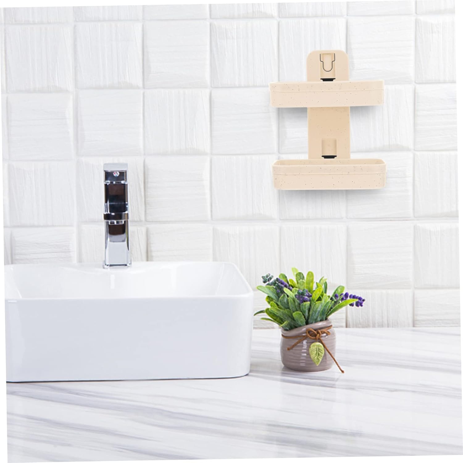 KITANDOVE Adhesive Double Layer Wall Soap Dish
