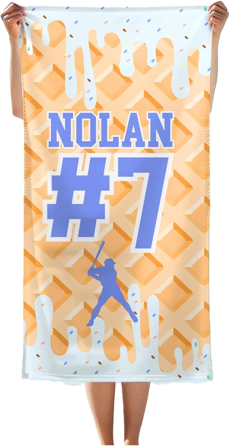 Personalized Baseball Drip Towel for Boys 1
