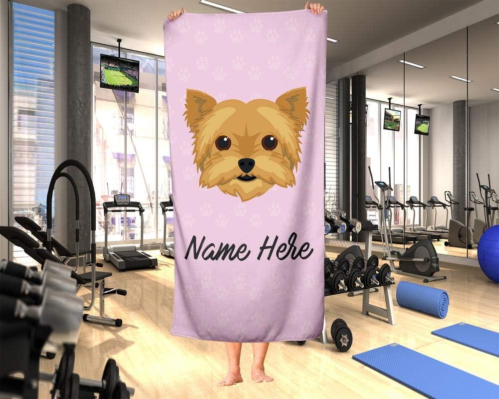 Personalized Yorkie Dog Towel for Kids and Adults