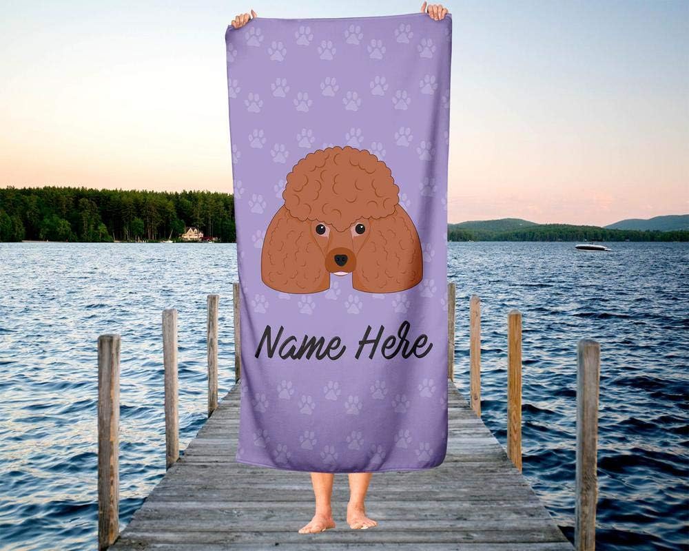 Personalized Pet Poodle Towel for Kids and Adults