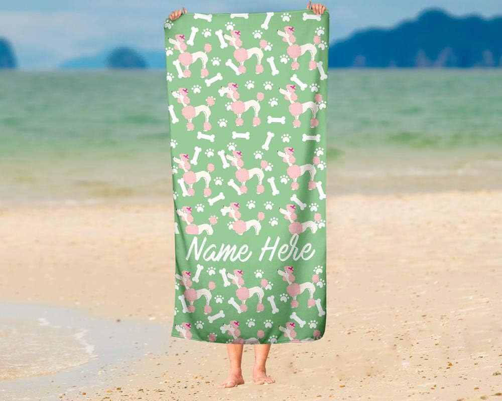 Personalized Corner Extra Large Pet Poodle Towel for Kids