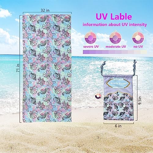 DJDEA Tie Dye Beach Towels Microfiber Extra Large