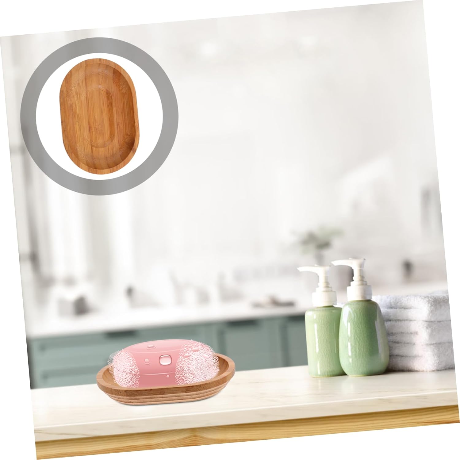 SHOWERORO Soap Dish Rustic Tray for Bathroom Kitchen