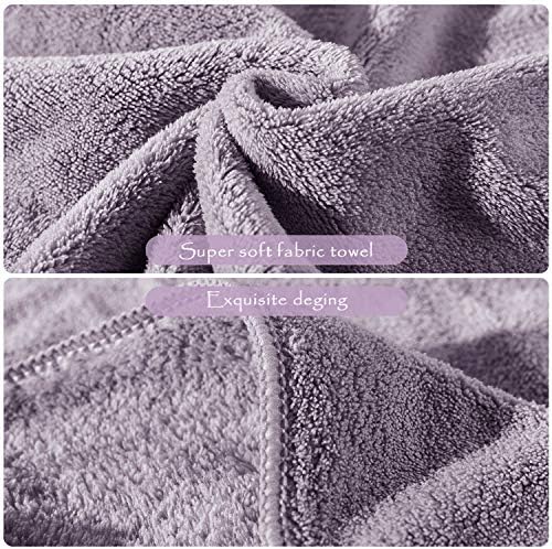 Xinrjojo Lavender Purple Microfiber Towel Set