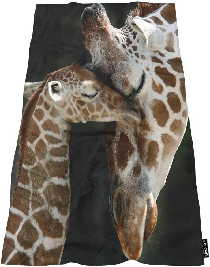 Soft Bath Towels Giraffe Design for Family Use