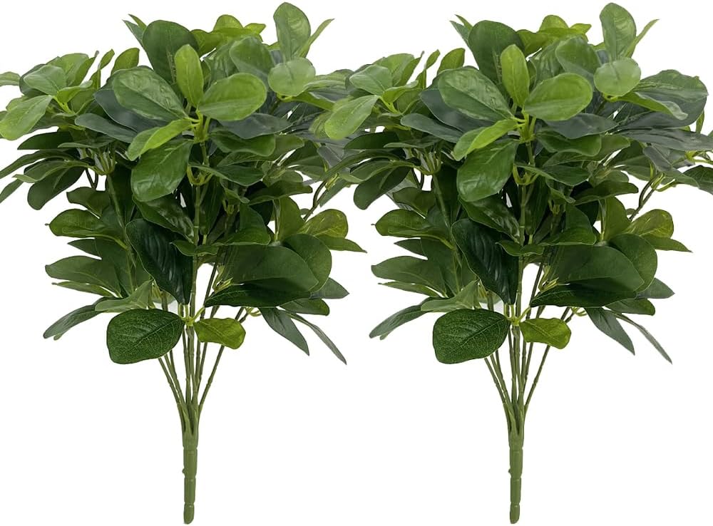 2Pcs Artificial Shrubs Plants 157 Inch Real Touch Greenery