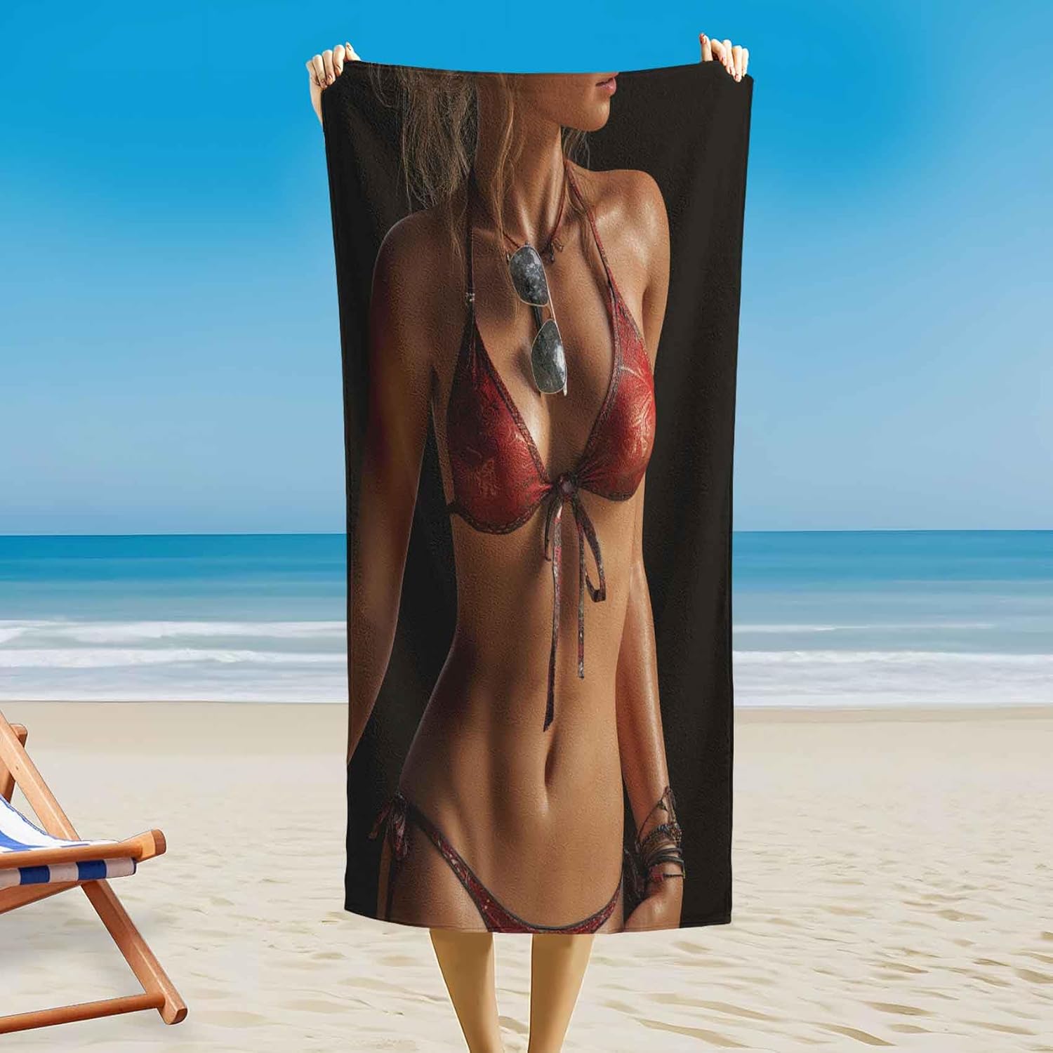 Magnetic Beach Towel for Women 75x30 Inches 1
