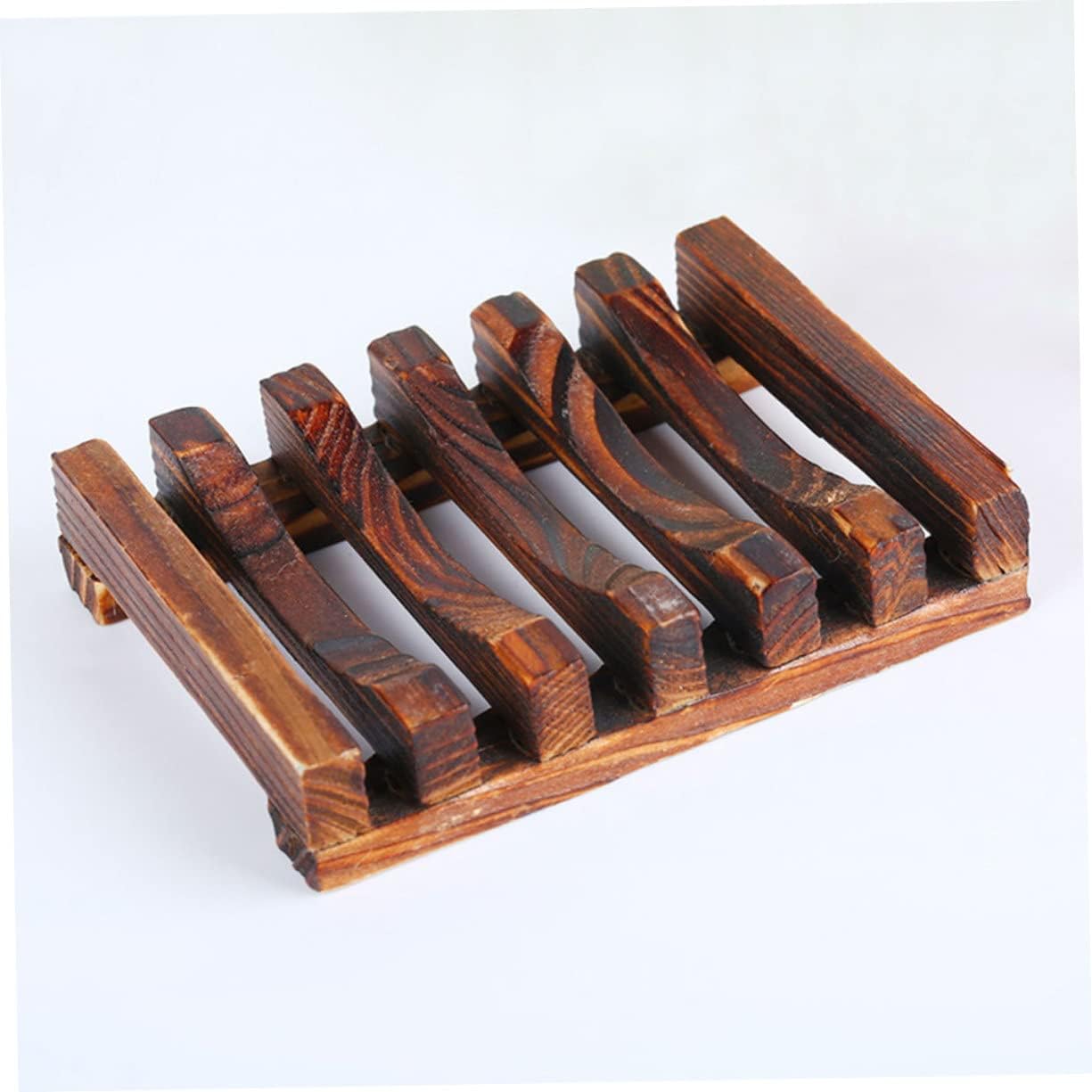 2pcs Wood Soap Shelf Holder Dish for Bathroom Countertop