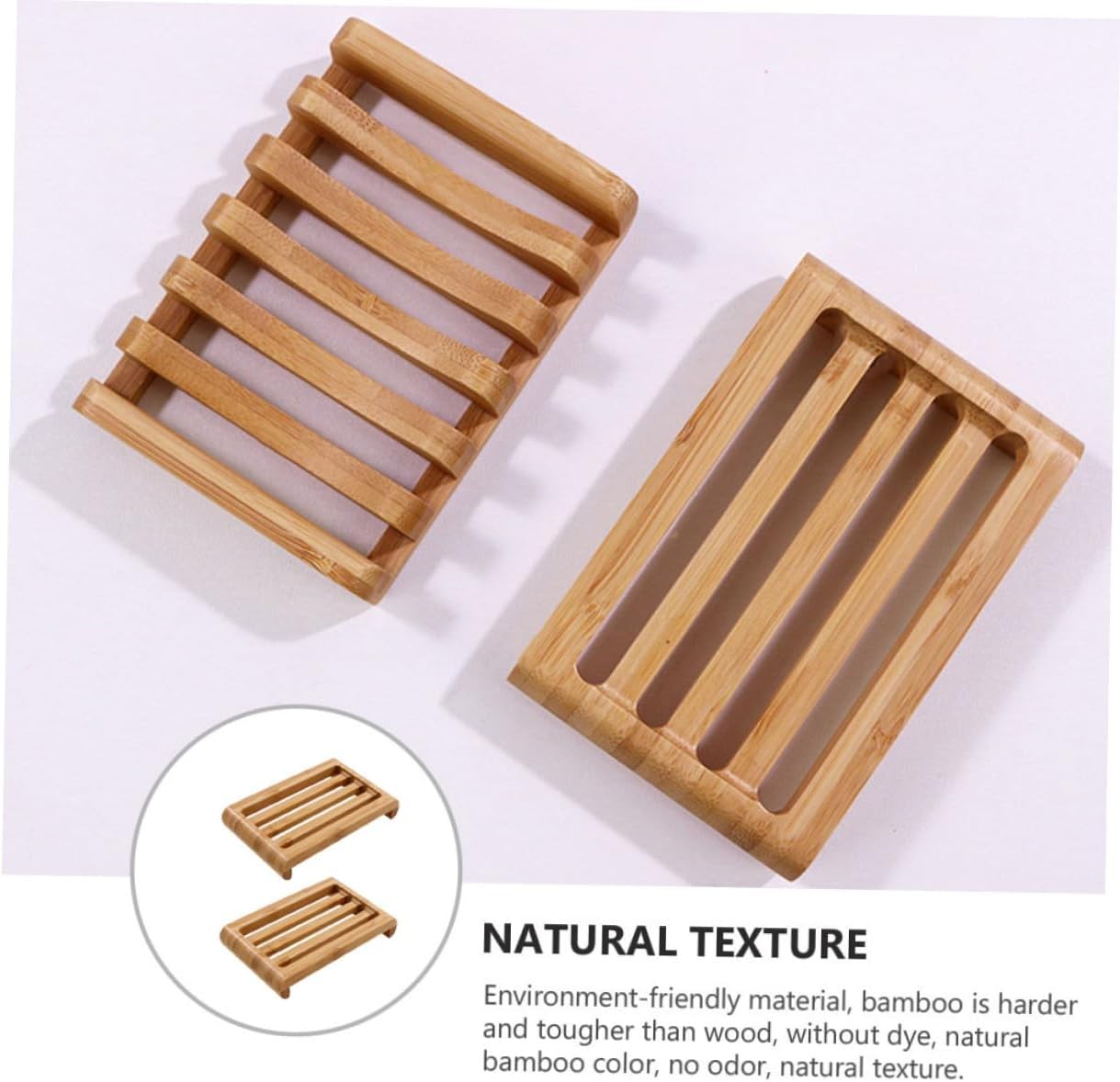 Bamboo Soap Holder for Drying and Organizing