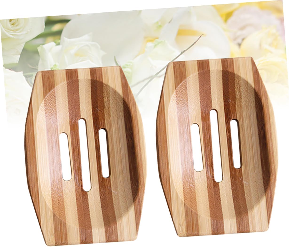 Luxshiny 2Pcs Hollow Soap Holder for Bathroom Kitchen with Self-Draining Design
