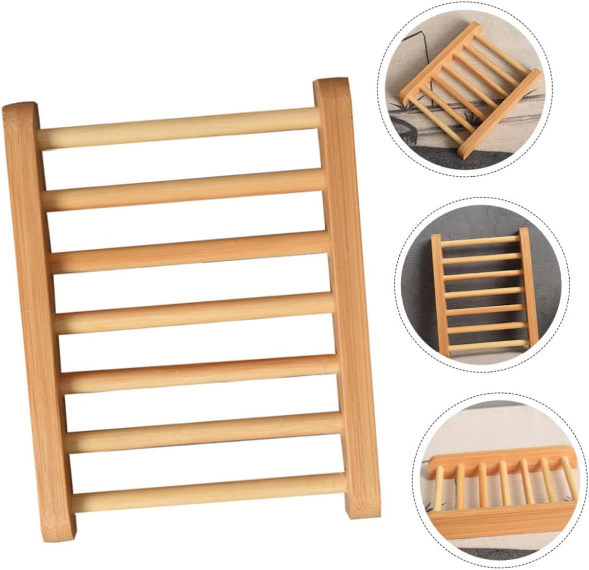 PRETYZOOM Wooden Soap Holder for Bathroom and Shower