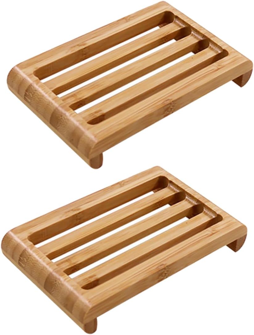 Bamboo Soap Holder for Drying and Organizing