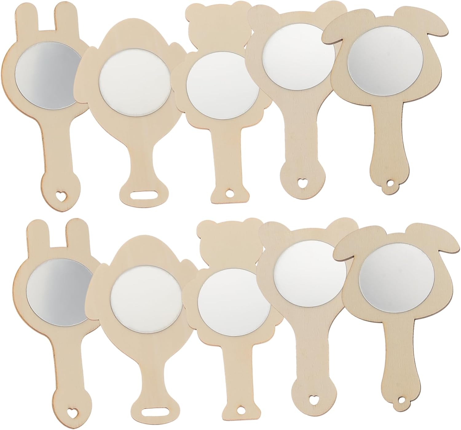 BESPORTBLE 10Pcs DIY Handheld Mirrors for Family Fun and Creative Crafts