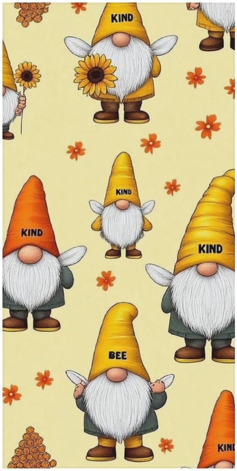 Super Soft Funny Honeybee Gnome Beach Towel