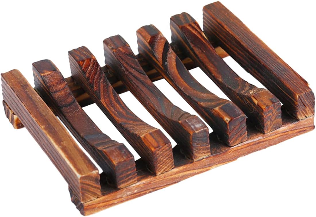 3pcs Wooden Soap Dish with Draining Design 1