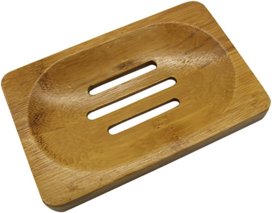 Bamboo Soap Dish Holder Keeps Soap Dry 1