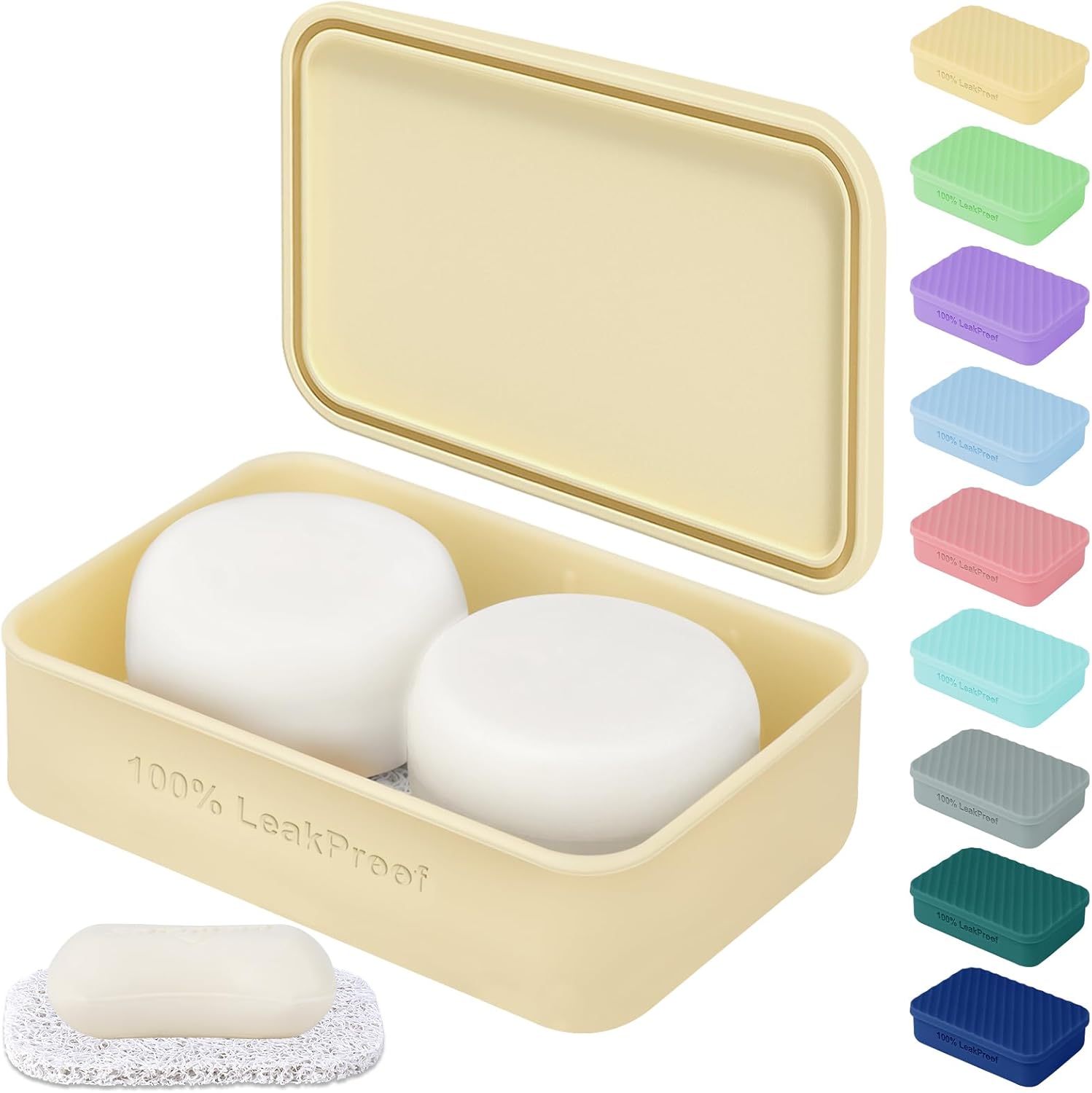 ZIRWTI Leakproof Travel Soap Case with Drainage