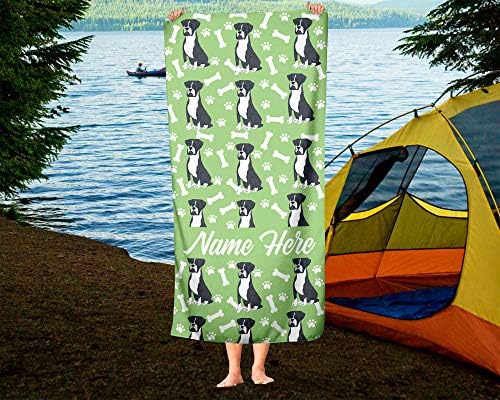Personalized Boxer Face Beach and Bath Towels - LargeMedium