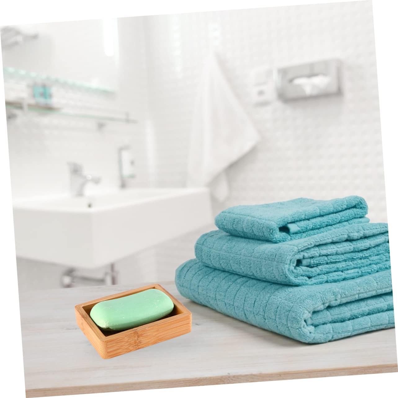 Wakauto Wooden Soap Holder with Hollow Design for Easy Cleaning and Drying