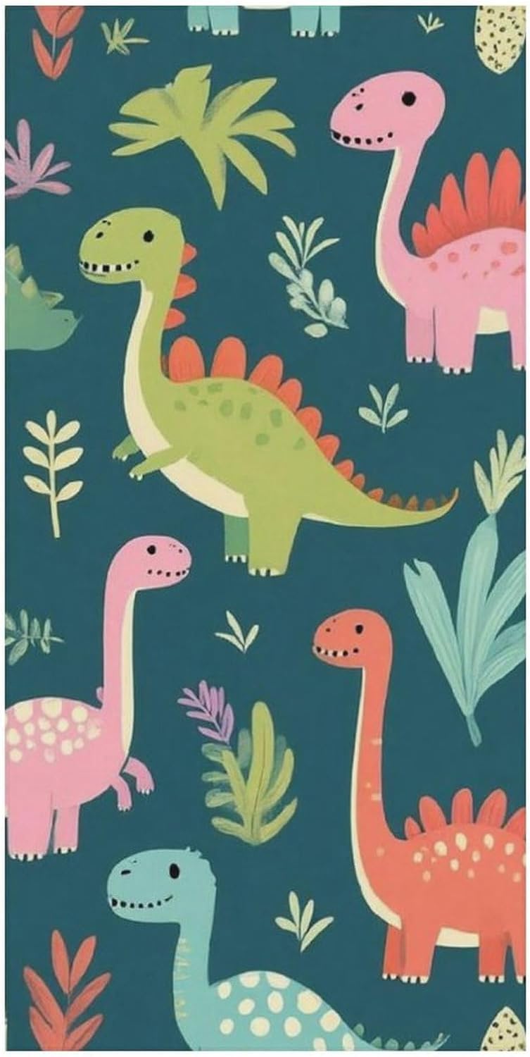Super Soft Funny Cute Dinosaurs Beach Towel for Adults