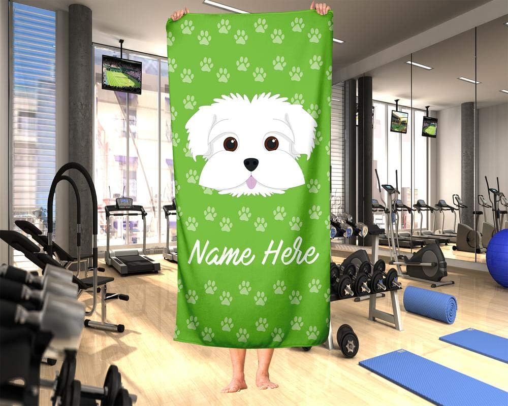 Personalized Corner Extra Large Pet Maltese Towel for Kids